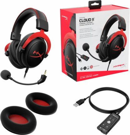 Kingston HyperX Cloud II Gaming Headset for PC PS4 Nintendo Switch - RED